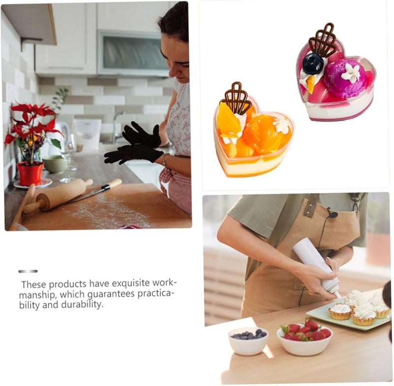 2 Pcs Heart Shaped Cake Mold Realistic Fake Food For Photography Props - Image 4